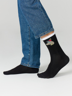 Носки Mark Formelle 107A-2492/233107A черный_серый_меланж_белый_рис.2492 - фото 2