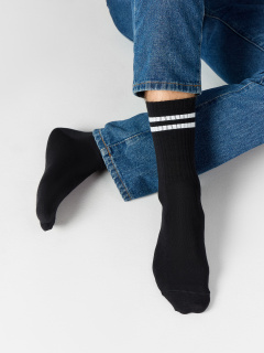 Носки Mark Formelle 107A-3090/253107A черный_белый_св.сер.меланж_рис.3090 - фото 1