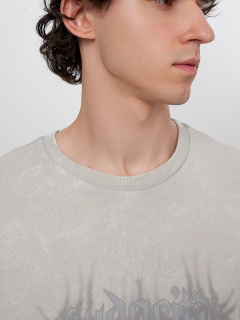 Футболка Mark Formelle 111934/24-ОБР4675П-0 серый_acid_wash_печать_009.2_Эйсид_1_сл_на_пол - фото 4