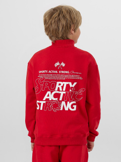 Толстовка Mark Formelle 123448/24-29405П-7 алый_печать_1_сл_на_ЛВ_дет_пер_1сл_на_спинке - фото 5