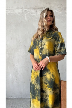 Платье Erika 1535-2 желто-зеленый - фото 3