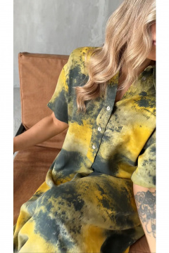 Платье Erika 1535-2 желто-зеленый - фото 2