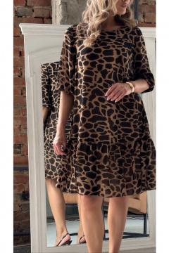 Платье Erika 1590 черно-коричневый - фото 1