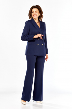 Брюки, жакет Ольга Стиль Л-205 темно-синий - фото 5