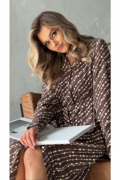 Платье Erika 7202-1 коричневый - фото 1