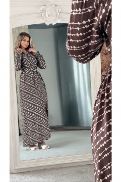 Платье Erika 7202-1 коричневый - фото 3