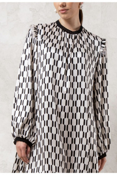 Платье Erika 7261 черно-белый - фото 3