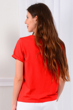 Футболка из вискозы прямого кроя с рукавами-втачами LM TR3303 - фото 2