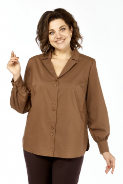 Блуза Элль-стиль 2404/3а шоколад - фото 5
