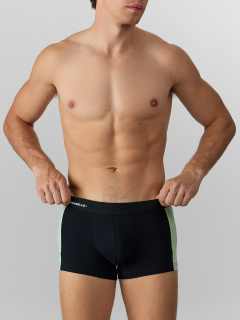 Трусы Mark Formelle 411224/25-5571П-5ТП черный_св.зеленый_печать_3_сл_печать_на_ЖАКтесьме_ - фото 1