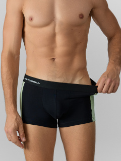 Трусы Mark Formelle 411224/25-5571П-5ТП черный_св.зеленый_печать_3_сл_печать_на_ЖАКтесьме_ - фото 2