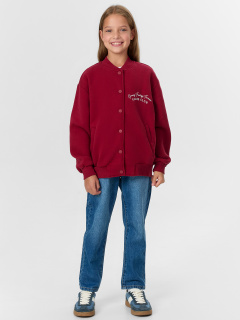 Бомбер Mark Formelle 167766/25-ОБР39527П-7П вишневый_печать_1_сл_на_Л_П_дет_пер_2сл_на_спин - фото 1