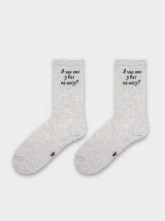 Носки Mark Formelle 217K-3331/25217K св.серый_меланж_рис.3331 - фото 4