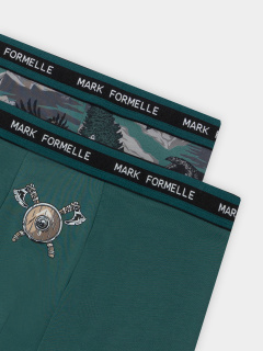Трусы Mark Formelle 411228-2/25-5164П-5 т.зеленый_дикая_охота_на_т.зеленом_3_сл_1тр_на_дет - фото 2