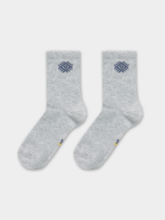 Носки Mark Formelle 444K-2775/B3-24444K св.серый_меланж_рис.2775 - фото 1