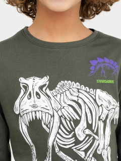 Брюки, джемпер Mark Formelle 563314/22/20285ПП-2 т.хаки_скелеты_на_т.хаки_3_сл_на_пол - фото 5