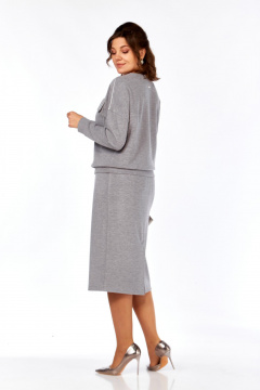 Джемпер, юбка БагираАнТа 1064 серый - фото 5