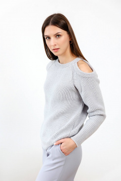 Джемпер Romgil РВ0125-ШЕ5 светло-серый - фото 3