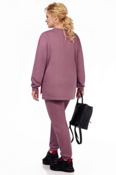 Костюм спортивный брюки джемпер больших размеров LaKona 23С1475 дымчато-розовый - фото 4
