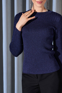 Джемпер Nelva 22938 синий с люрексом - фото 3