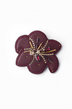 Брошь Nelva 8345 винный - фото 1