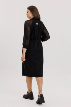 Платье реглан с V-вырезом и эластичным поясом в стиле casual Fantazia Mod 4931 - фото 3