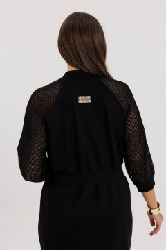 Платье реглан с V-вырезом и эластичным поясом в стиле casual Fantazia Mod 4931 - фото 2