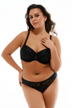 Бюстгальтер черный стиль на каждый день мягкая тройное диагональное Milavitsa 117180 черный - фото 1