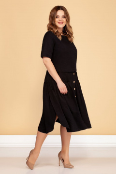 Черная блуза и юбка в спортивном стиле Медея и К 2089 - фото 2