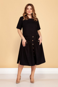 Черная блуза и юбка в спортивном стиле Медея и К 2089 - фото 3