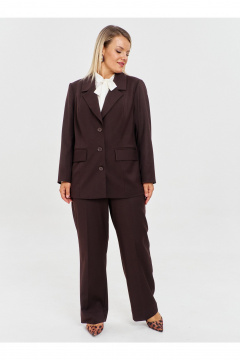 Брюки, жакет OVERYOU М221/1 шоколад - фото 2