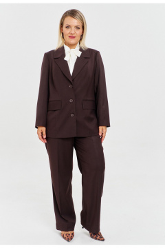 Брюки, жакет OVERYOU М221/1 шоколад - фото 1