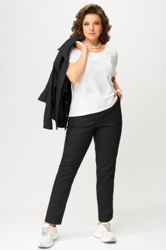 Бомбер, брюки, джемпер Fita 4016 черно-белый - фото 5