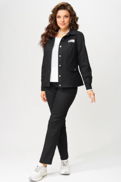 Бомбер, брюки, джемпер Fita 4016 черно-белый - фото 4