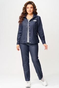 Бомбер, брюки, джемпер Fita 4017 сине-серый - фото 1