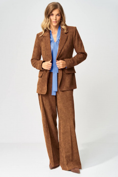 Брюки, жакет Gizart 5411 коричневый - фото 5