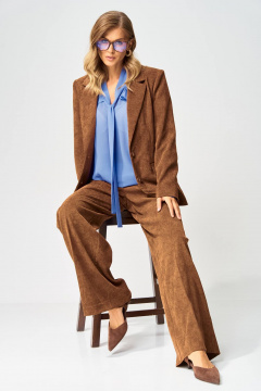 Брюки, жакет Gizart 5411 коричневый - фото 4