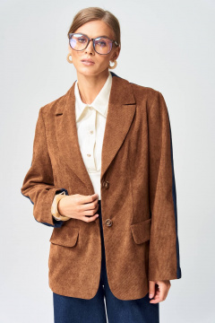 Жакет Gizart 15368 коричневый,синий - фото 5