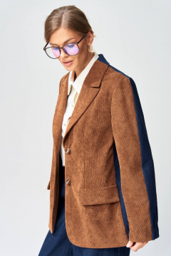 Жакет Gizart 15368 коричневый,синий - фото 2