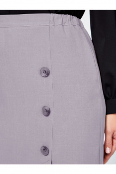 Блуза, жилет, юбка Мишель стиль 1302 серый - фото 5