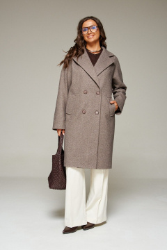 Пальто, пояс Beautiful&Free 7020 кофейный - фото 5