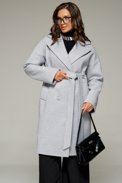Пальто, пояс Beautiful&Free 7020 светло-серый - фото 5