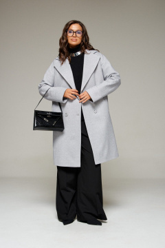 Пальто, пояс Beautiful&Free 7020 светло-серый - фото 1