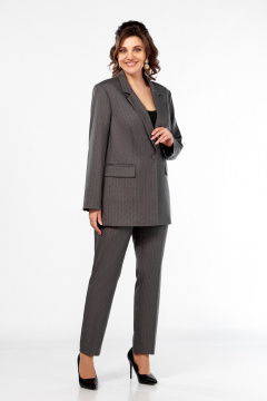 Жакет Ольга Стиль С-965 темно-серый - фото 4