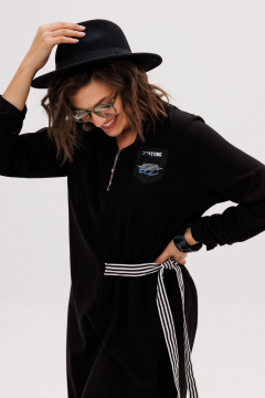 Платье Anelli 1705 уголек - фото 4