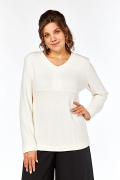 Джемпер, кюлоты Элль-стиль 2410  молочный_черный - фото 5