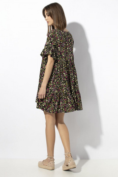 Платье из штапельного полотна с сборками и V-образным вырезом VIZAVI 649 - фото 5