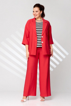 Брюки, жакет, топ Le Collect 482-1 красный - фото 4