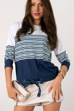 Блуза Nika.PL 0303505 сине-зеленый - фото 3