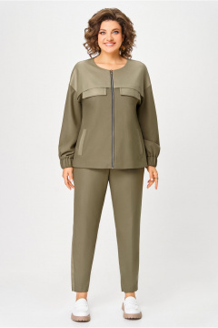 Брюки, жакет DaLi 3727.2 олива - фото 2
